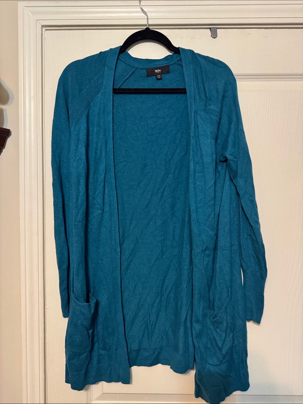 Mossimo Supply Co. Teal Open-Front Longline Cardigan
